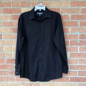 Kenneth Cole Reaction Black LS Button Shirt M